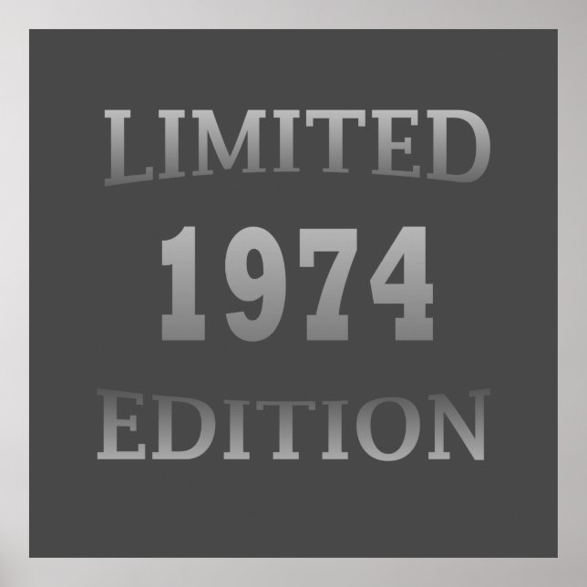 Poster Né en 1974 fête d'anniversaire (Devant)