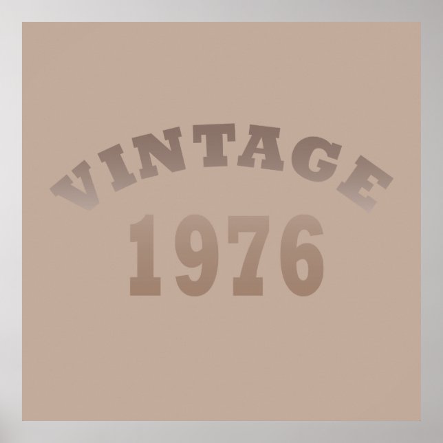 Poster Né en 1976 anniversaire vintage (Devant)