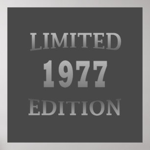 Poster Né en 1977 anniversaire vintage