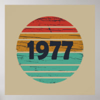 né en 1977 anniversaire vintage