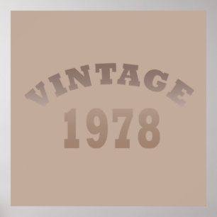 Poster Né en 1978 anniversaire vintage