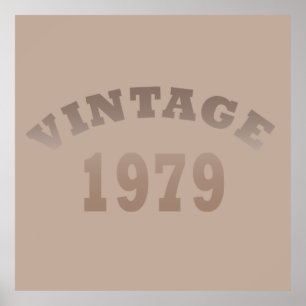 Poster Né en 1979 anniversaire vintage