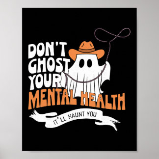 Poster Ne hantez pas votre santé mentale Halloween école
