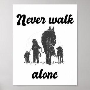 Poster Ne jamais marcher seul Amoureux des animaux fermie