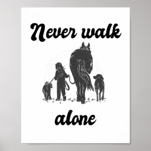 Poster Ne jamais marcher seul Amoureux des animaux fermie