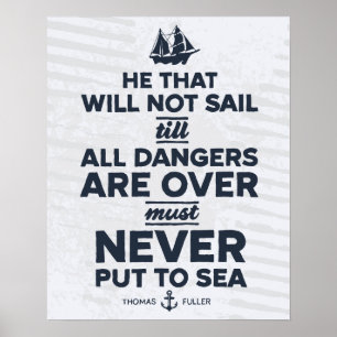 Poster Ne jamais mettre en mer - Imprimer