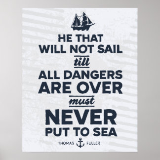 Poster Ne jamais mettre en mer - Imprimer