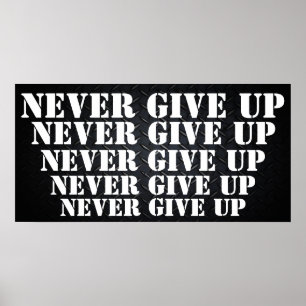 Poster Ne jamais renoncer à la motivation