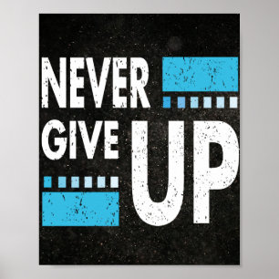 Poster Ne jamais renoncer : Offre-cadeau de devis inspira
