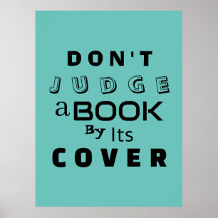 Poster "Ne jugez pas un livre à sa couverture" Inspirant