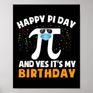 Poster Né Le Jour Du Pi Anniversaire Les Chemises Garçons