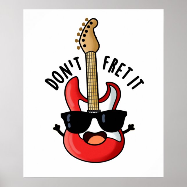 Poster Ne le redoutez pas jeu de guitare amusant (Devant)