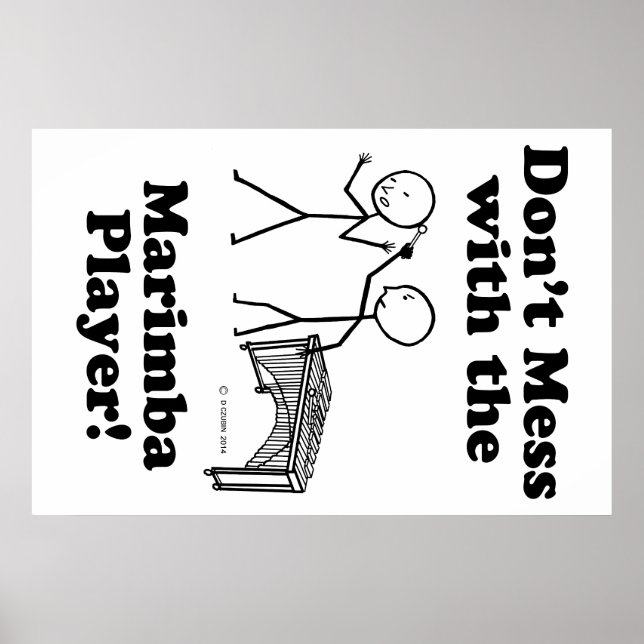 Poster Ne manquez pas avec le joueur de Marimba (Devant)