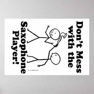 Poster Ne manquez pas avec le lecteur saxophone