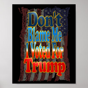 Poster Ne me blâmez pas, j'ai voté pour Trump