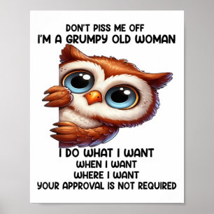 Poster Ne me contrariez pas, je suis une vieille femme gr