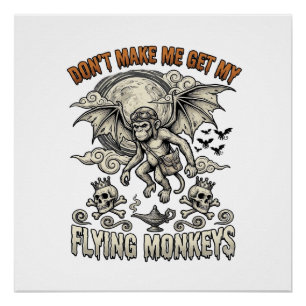 Poster Ne me fais pas chercher les singes volants Hallowe