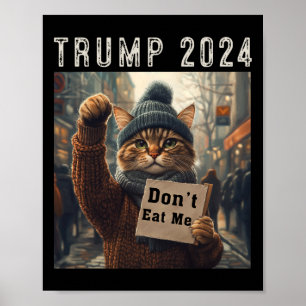 Poster Ne me mangez pas de chats pour Trump 2024