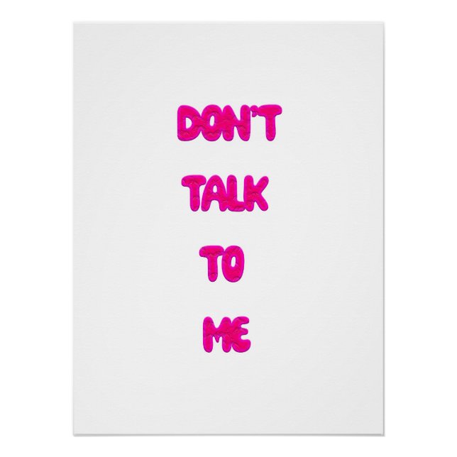 Poster Ne me parle pas (Devant)