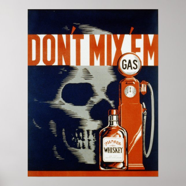 Poster Ne mélangez pas Em-Don't Drink and Drive (Devant)