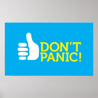 Poster ne paniquez pas