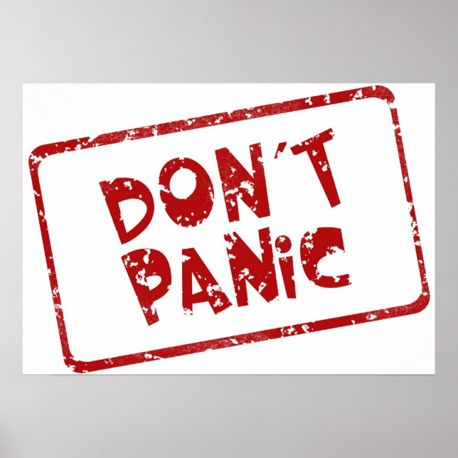 Poster Ne paniquez pas (Devant)