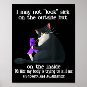 Poster Ne pas avoir l'air malade à l'extérieur fibromyalg