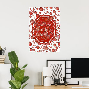 Poster Ne Pas Boire Et Lancer En Rouge