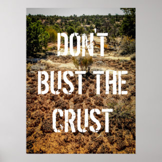 Poster Ne pas buter l'affiche de sol croûte-cristptobioti