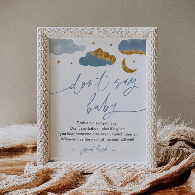 Poster Ne pas dire Baby Game Twinkle Star Baby shower gar (Créateur téléchargé)