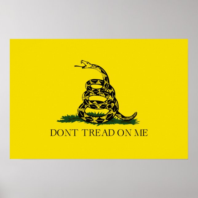 Poster Ne pas foutre sur moi Gadsden drapeau américain (Devant)