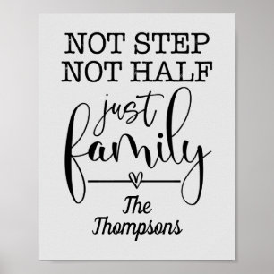 Poster Ne pas marcher pas la moitié seulement la famille