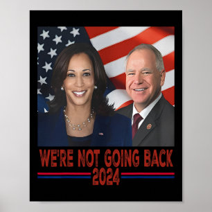 Poster Ne pas revenir en arrière Kamala Harris Tim Walz