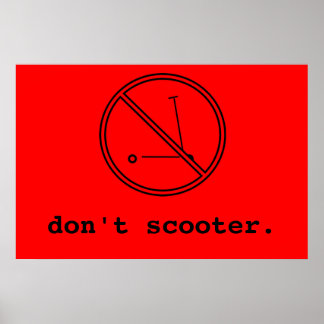 Poster Ne pas scooter