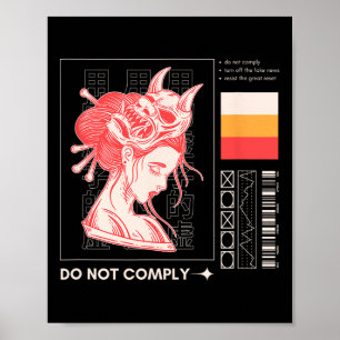 Poster Ne Pas Se Conformer Résistez À La Grande Réinitial