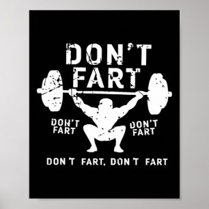 Poster Ne pète pas drôle Squat Snatch Fitness Gym exercic