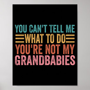 Poster Ne peut pas dire quoi faire Pas de grands bébés Pe