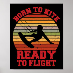 Poster Né pour faire du cerf-volant prêt à voler, Kite Su