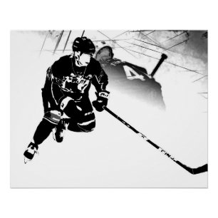 Poster Né pour jouer ! - Joueurs de hockey