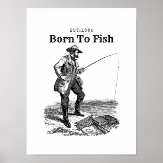 Poster Né pour pêcher