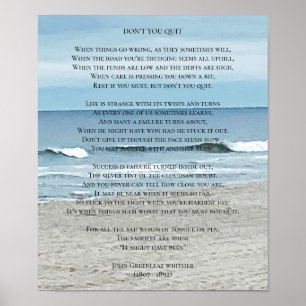 Poster Ne quittez pas Poem Ocean View