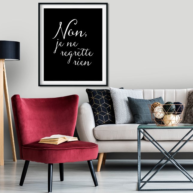 Poster Ne regarde pas en arrière - Pas de regret Inspirat (Créateur téléchargé)