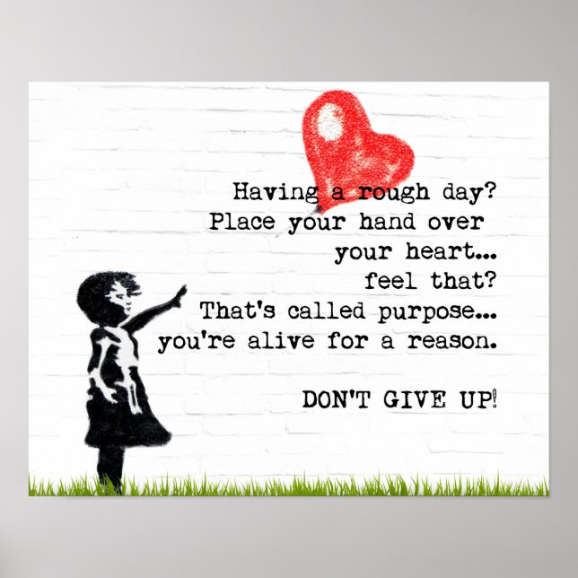 Poster Ne renoncez pas à la citation d'encouragement de l (Devant)