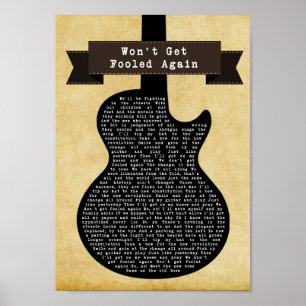 Poster Ne se laissera pas tromper encore Black Guitar Cha