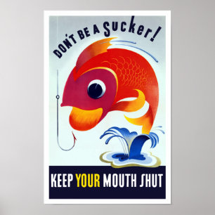 Poster Ne sois pas un Successeur ! Gardez votre bouche fe