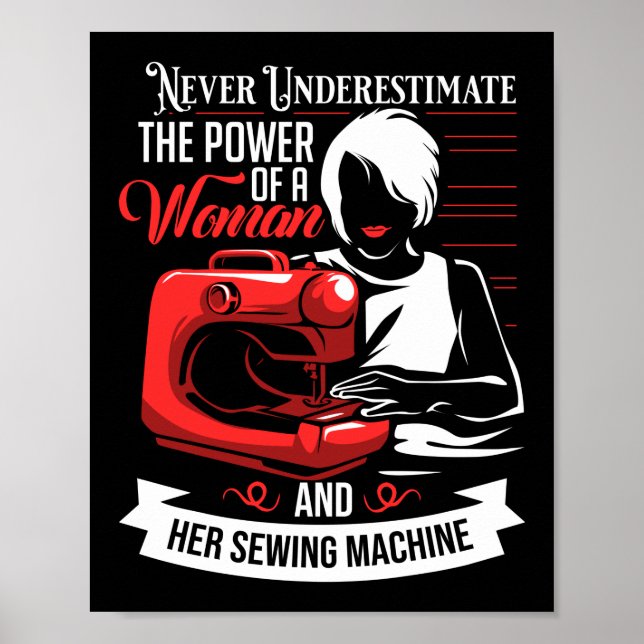 Poster Ne Sous-Estimez Jamais Le Pouvoir D'Une Femme Et D (Devant)