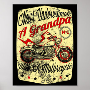 Poster Ne Sous-Estimez Jamais Un Grand-Père Avec Un Fu Mo