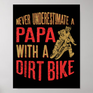 Poster Ne Sous-Estimez Jamais Un Papa Avec Un Vélo Sale D