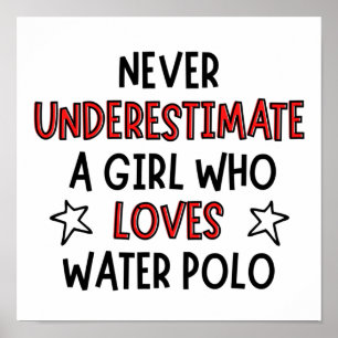 Poster Ne sous-estimez jamais une fille qui aime le water