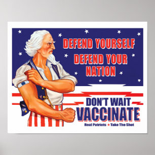 Poster Ne tardez pas, vaccinez Oncle Sam rétro prenez le